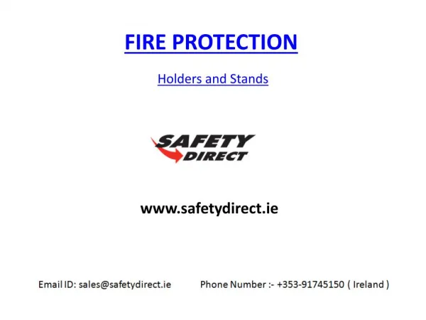 Fire Extinguisher Holders and Stands by safetydirect.ie