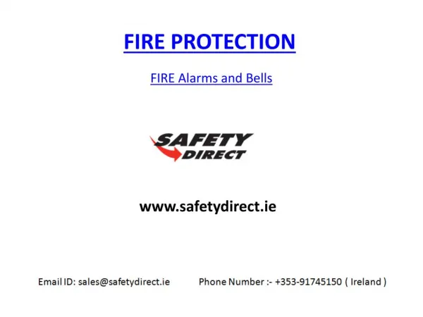 Attention among Fire Alarms and Bells Sounds at safetydirect.ie
