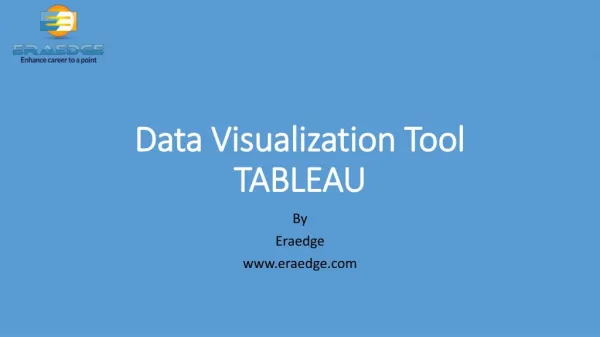 Data Visualization Tool Tableau Introduction