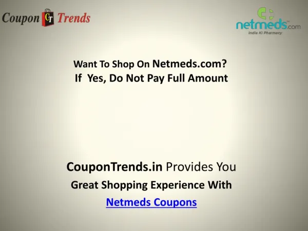 Netmeds coupons