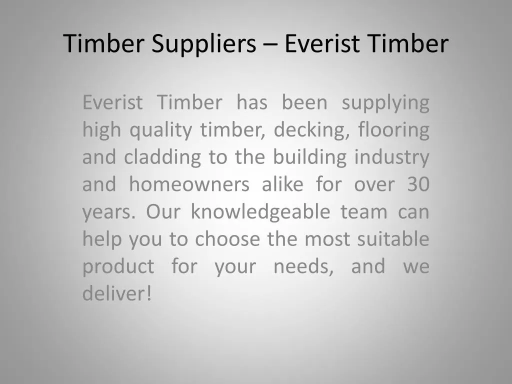 timber suppliers everist timber