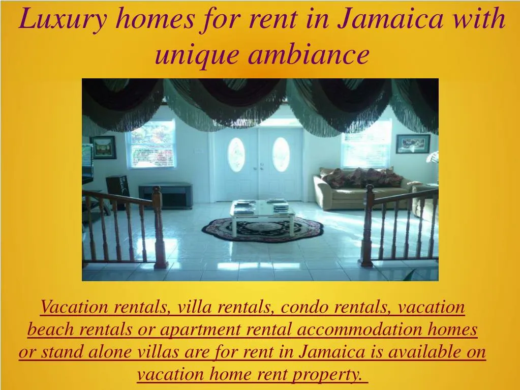 luxury homes for rent in jamaica with unique ambiance