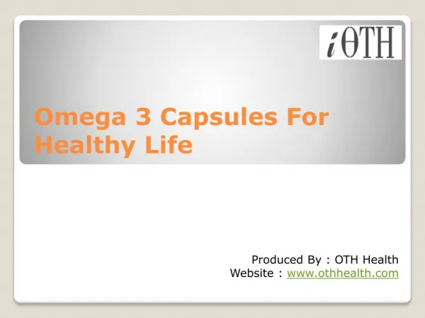 Omega 3 Capsules For Health