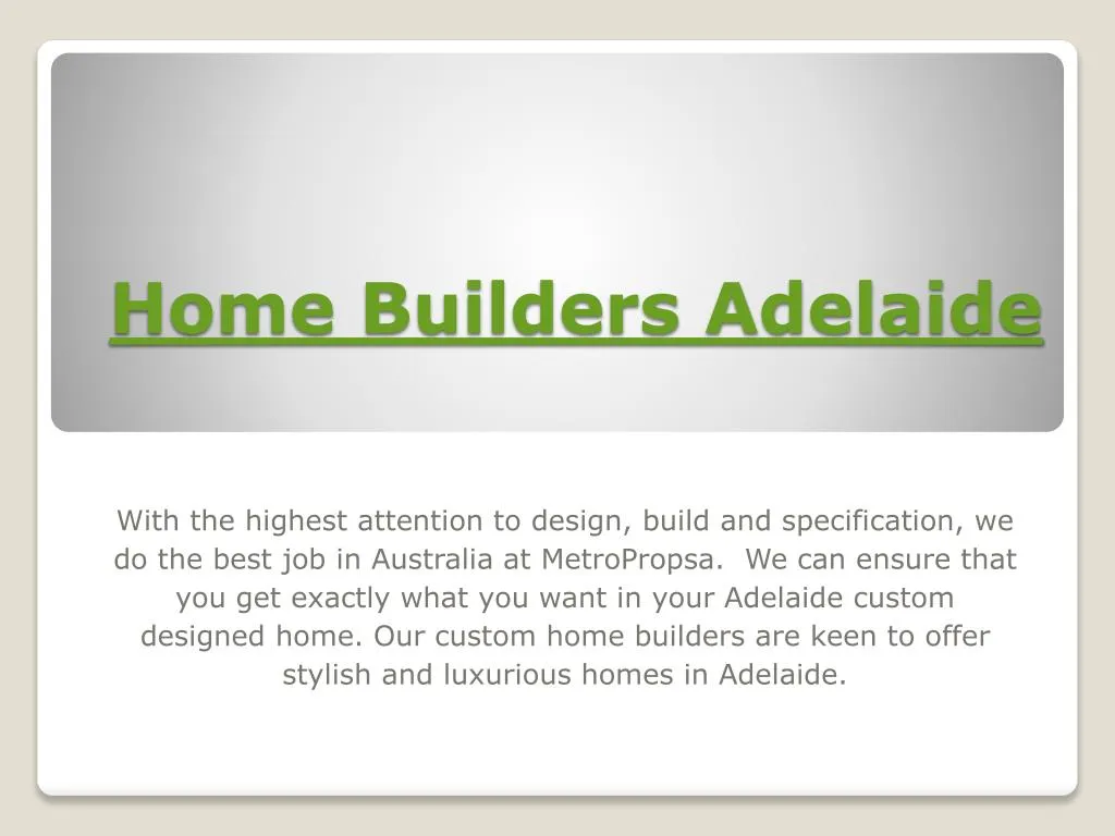 home builders adelaide