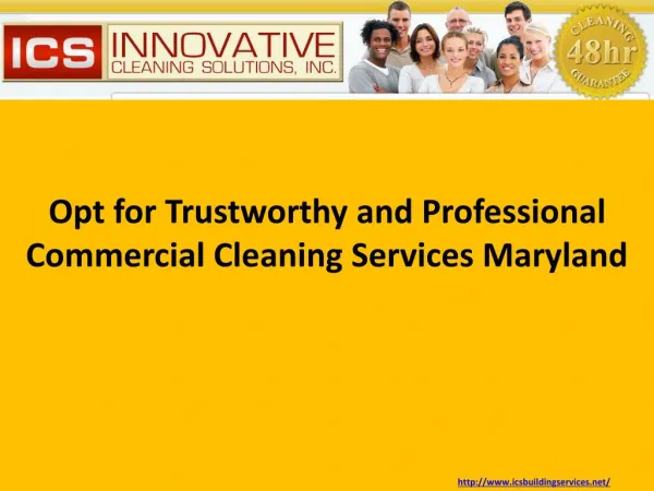 Opt for Trustworthy and Professional Commercial Cleaning Services Maryland