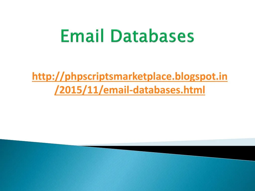 email databases