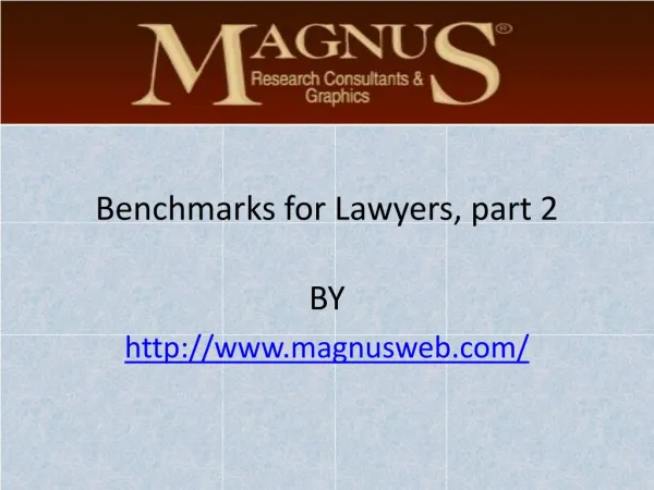 Benchmarks for Lawyers, part 2