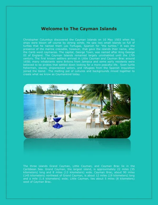 Getting Married in the Cayman Islands (Destination Weddings)