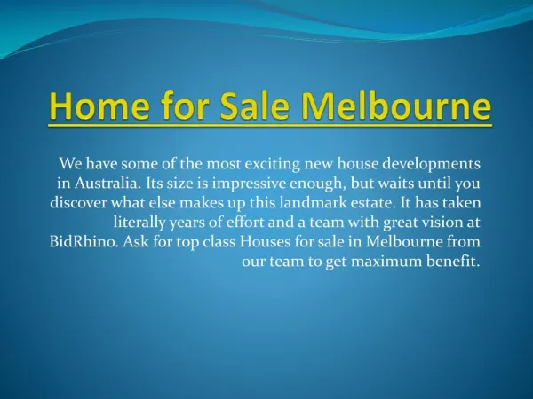 property for sale in Melbourne