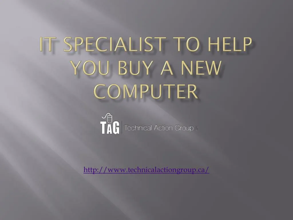 it specialist to help you buy a new computer