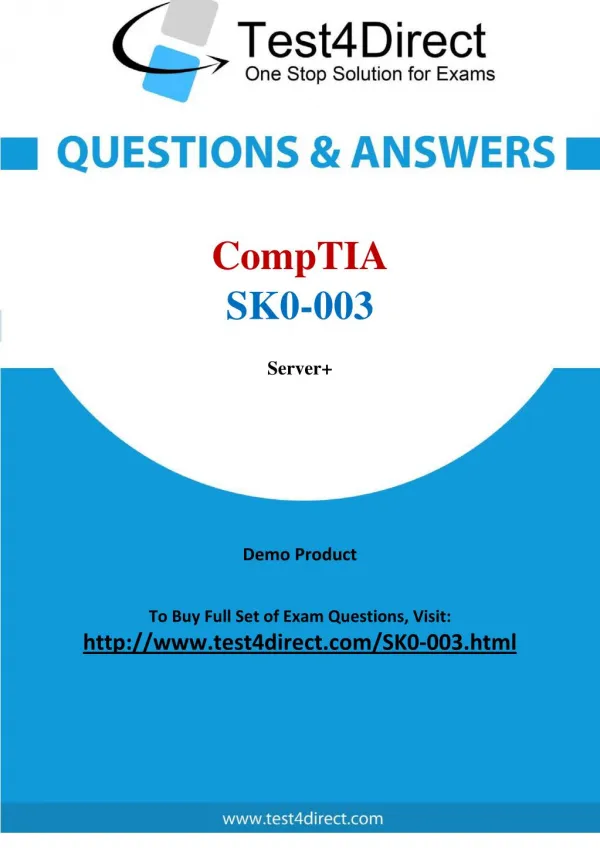 CompTIA SK0-003 Test Questions