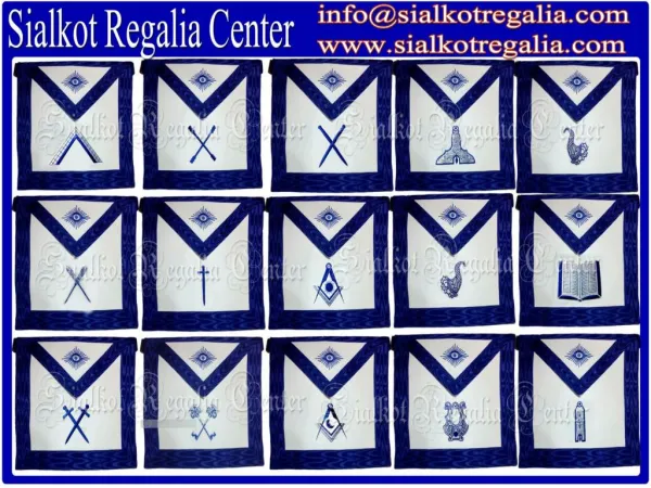 Masonic officer apron set Blue lodge