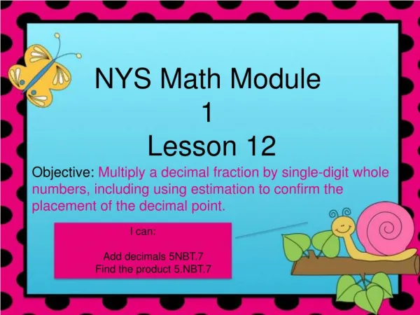 NYS Grade 5 Module 1 Lesson 12