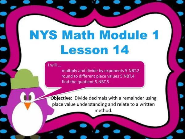 EngageNY grade 5 module 1 lesson 14