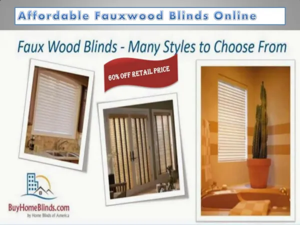 Affordable fauxwood blinds online