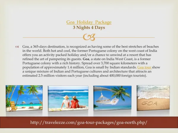 Goa Holiday Package 03 Nights / 04 Days