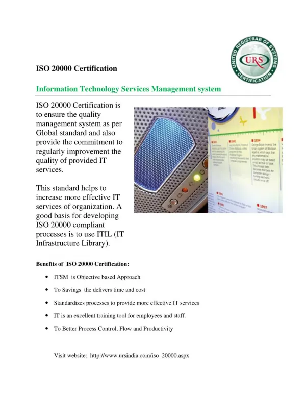 ISO 20000 Certification