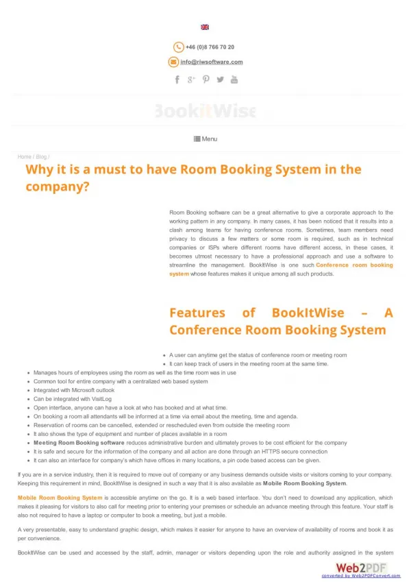 Why it is a must to have Room Booking System in the company?