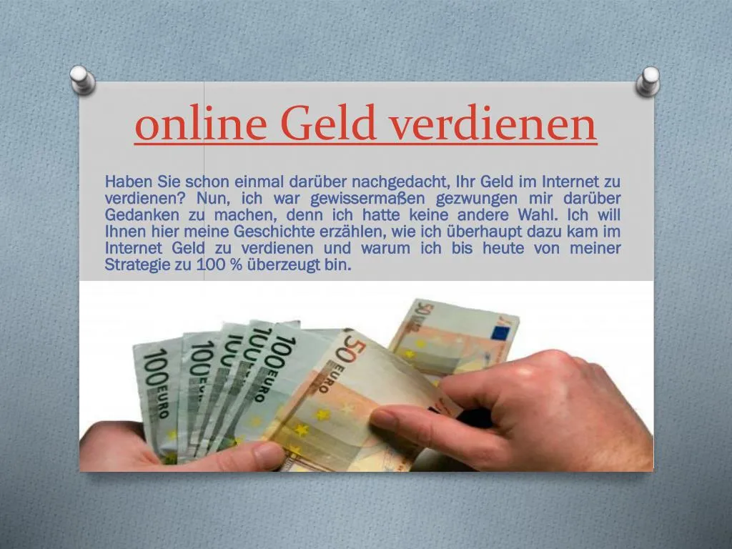 online geld verdienen