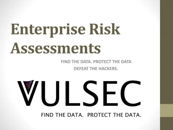 Enterprise Risk Assessments