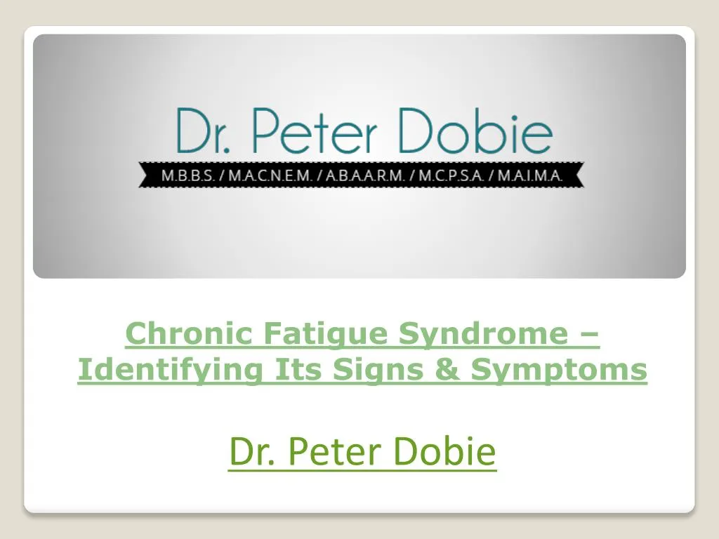 chronic fatigue syndrome identifying its signs symptoms