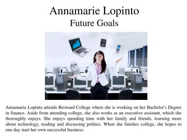 Annamarie Lopinto Future Goals