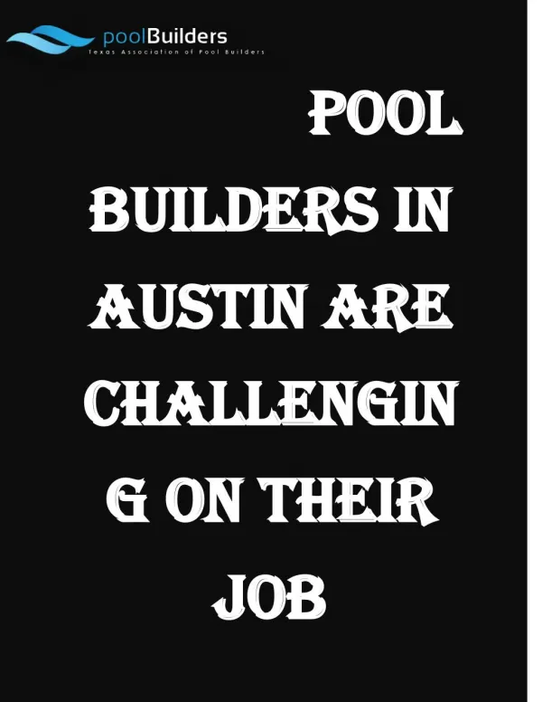 pool builders in Austin