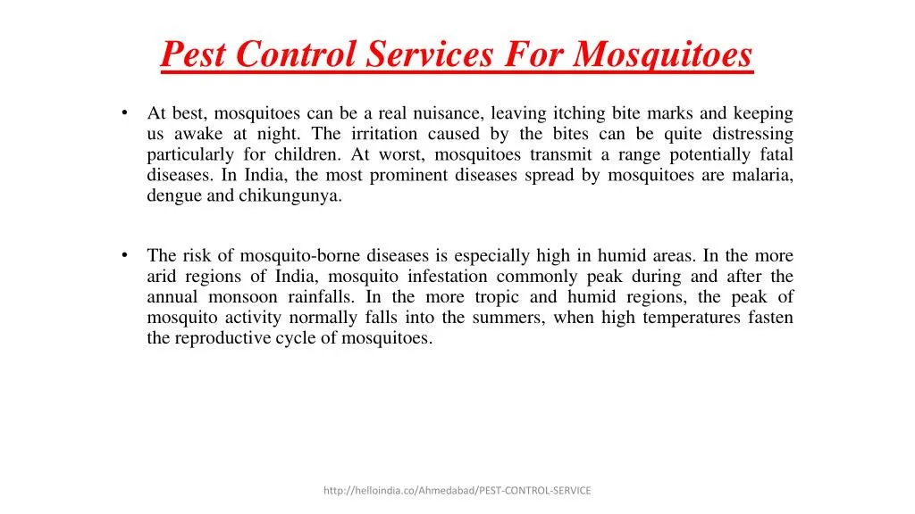 pest control services for mosquitoes