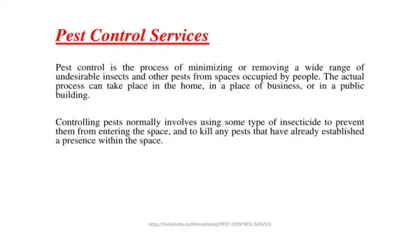 Pest Control Services In Ahmedabad