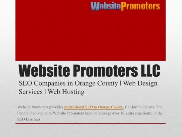 Website Design Services - websitepromoters.com