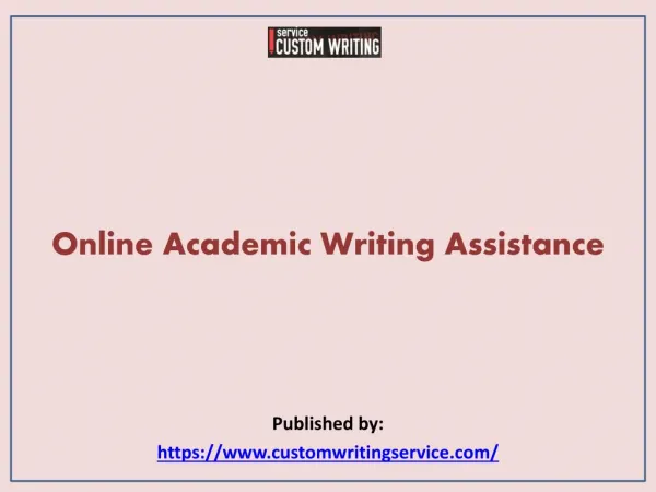 Online Academic Writing Assistance