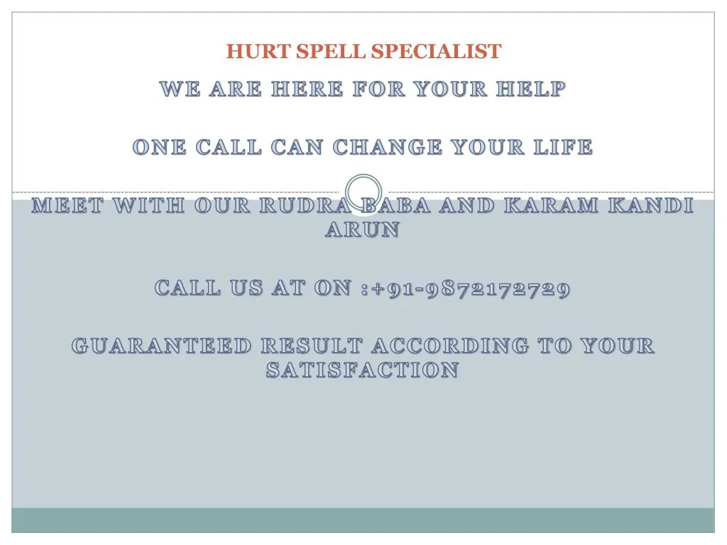 hurt spell specialist