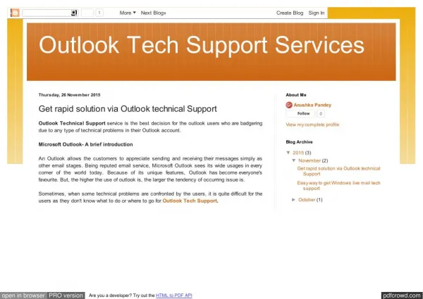Get rapid solution via Outlook technical Support