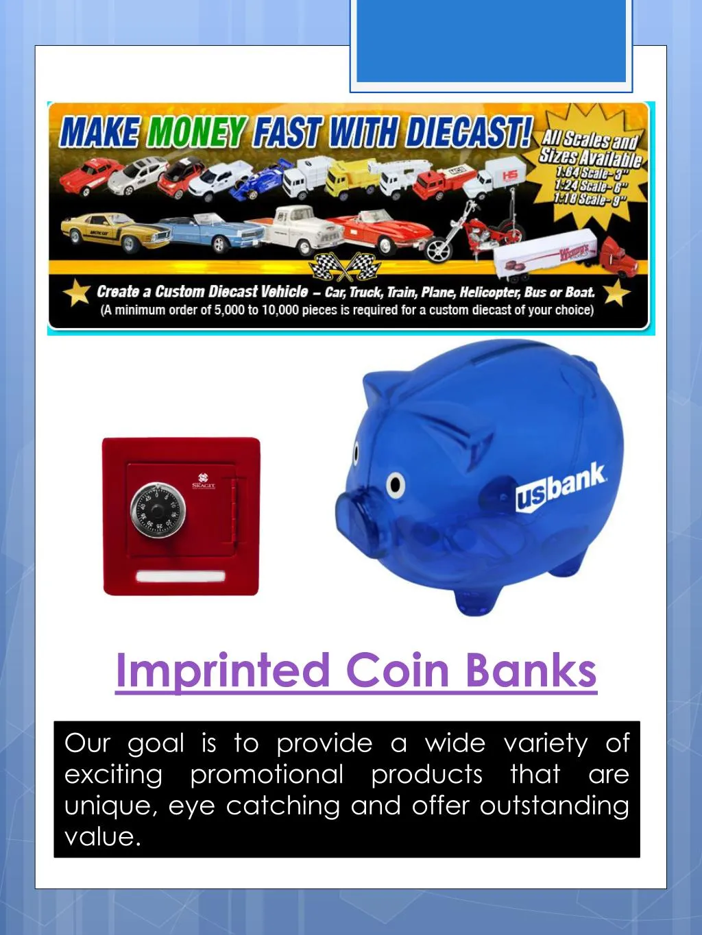 imprinted coin banks