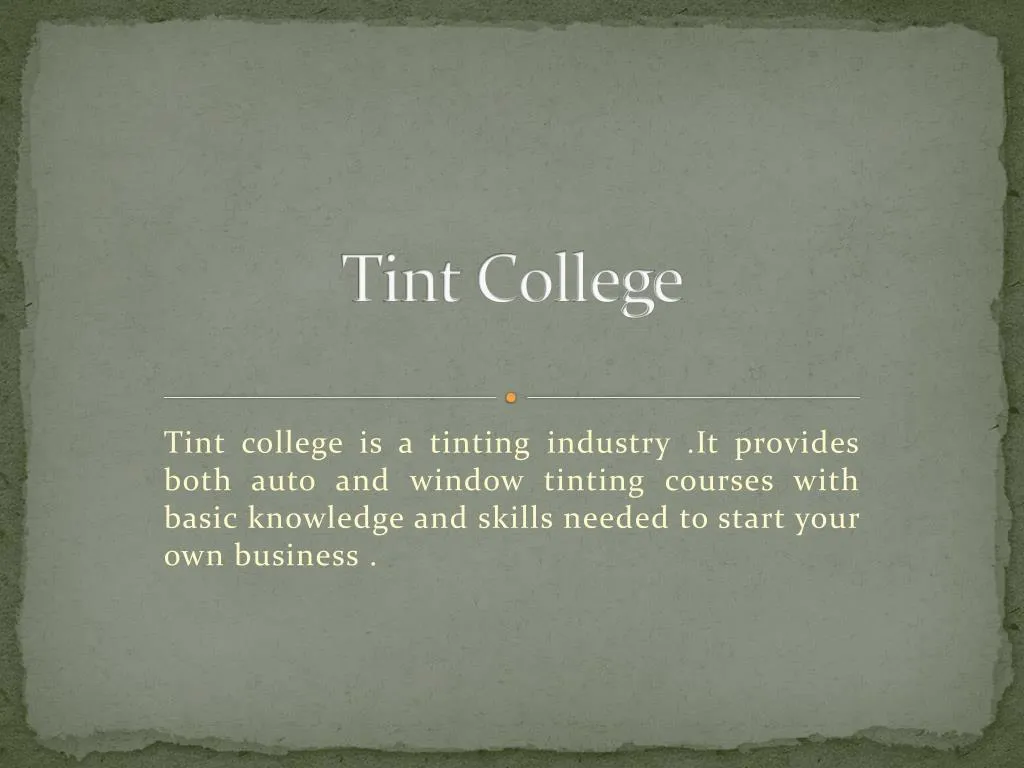 tint college