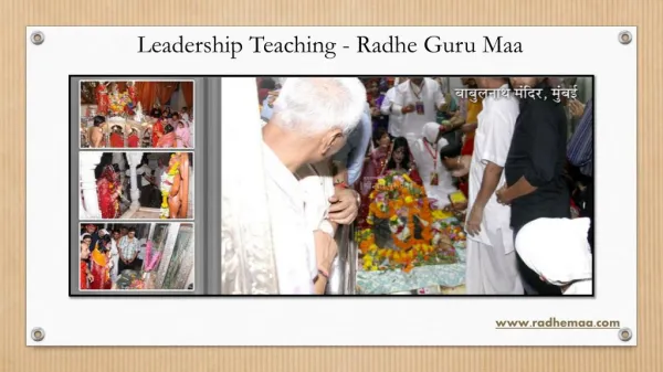 Leadership Teaching - Radhe Guru Maa