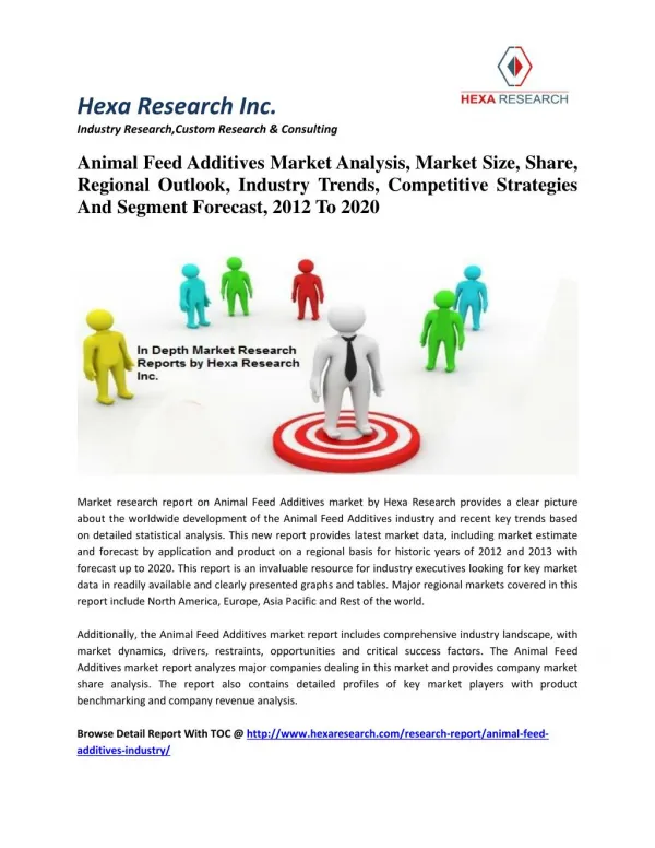 Animal Feed Additives Market Analysis, Size, Share, Industry Trends And Forecast, 2012 To 2020