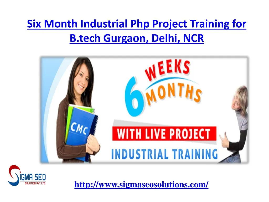 six month industrial php project training for b tech gurgaon delhi ncr