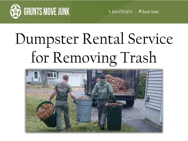 Dumpster Rental Service for Removing Trash