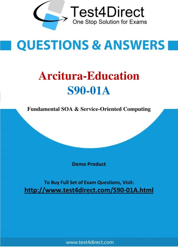 Arcitura Education S90-01A Exam Questions
