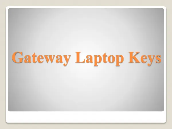 Gateway Laptop Keys