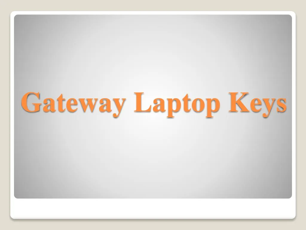 gateway laptop keys