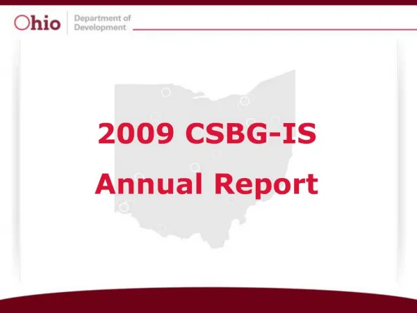 2009 CSBG-IS Annual Report