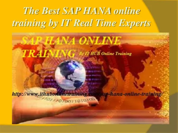 Best SAP HANA online training by ITReal Time Experts