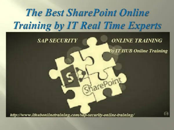 Best SAP SharePoint online training by IT Real Time Experts