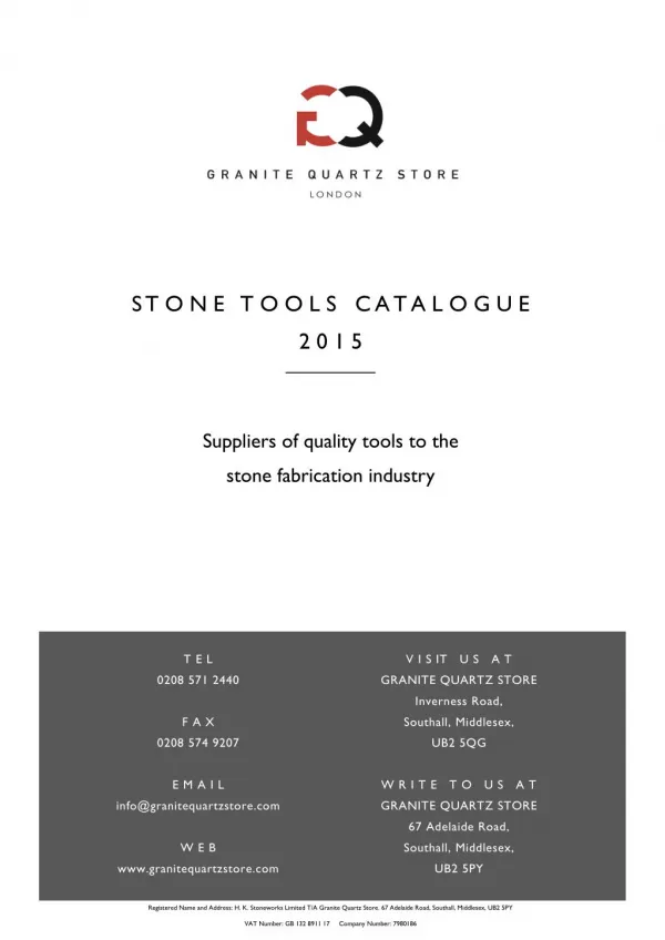 Granite Quartz Store - Stone Tools Suppliers in UK
