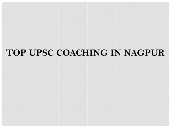 Top upsc coaching in nagpur