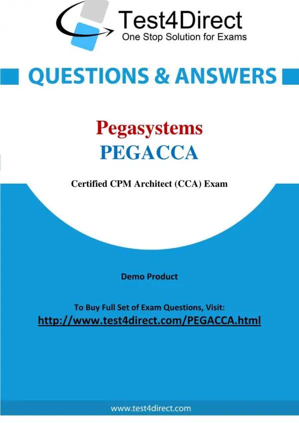 Pegasystems PEGACCA Exam Questions
