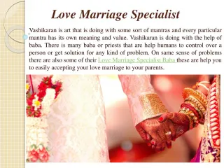 Love marriage specialist