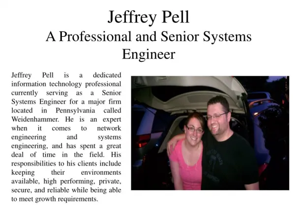 A Professional and Senior Systems Engineer